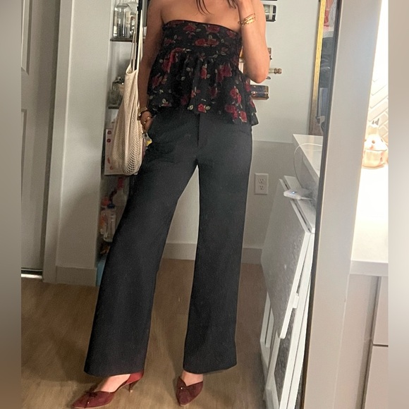 Handmade Rose Pattered Ruffle Strapless Top - Picture 2 of 6